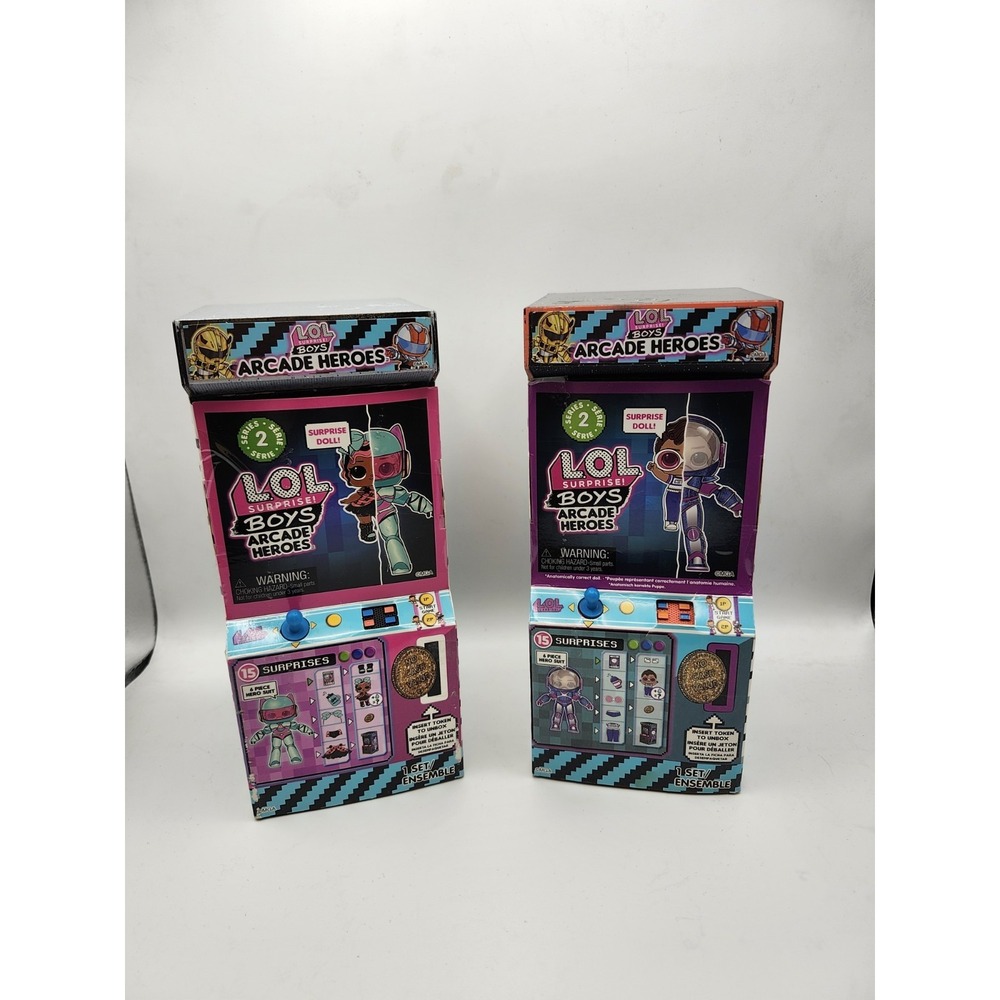 LOL Surprise! Boys Arcade Heroes Series 2 Action Figure Doll LOT OF 2
